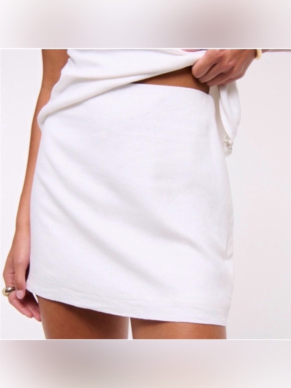 Abercrombie & Fitch The Scarlett Linen-Blend Mini Skort